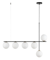 Lampa wisząca mleczne klosze czarna Sigma Lighting SILIA 6 33697
