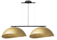 Lampa wisząca Sigma Lighting SOLAR 2 L czarna ze złotymi kloszami 40581