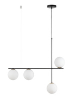 Lampa wisząca mleczne klosze czarna Sigma Lighting SILIA 4 33691