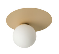 Plafon / kinkiet kula złoty beż Sigma Lighting ARGON 1 koło 33264