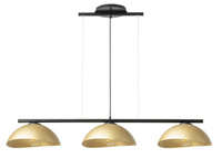 Lampa wisząca Sigma Lighting SOLAR 3 S czarna ze złotymi kloszami 40582