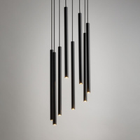 Lampa wisząca sople czarna Sigma Lighting SOPEL 8 koło 33628