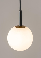 Lampa wisząca kula mleczna czarna Sigma Lighting GAMA 1 33404