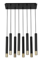 Lampa wisząca tuby sople czarno-złota Sigma Lighting SOPEL GRAND 8 33398