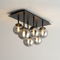 Plafon żyrandol kulki szary Sigma Lighting - TULIA 6 krótki 33500