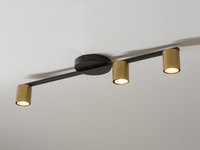 Plafon spot potrójny czarno-złoty Sigma Lighting SKY 3 33435