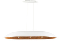 Lampa wisząca z żywicy biało-miedziana Sigma Lighting Gondola L 40638