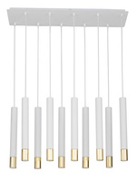 Lampa wisząca tuby sople biało-złota Sigma Lighting SOPEL GRAND 10 33392