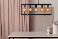 Lampa wisząca geometryczna loft czarno-złota Sigma Lighting EDEN 5 32236