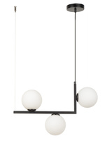 Lampa wisząca mleczne kulki czarna Sigma Lighting ANDY 3 33609