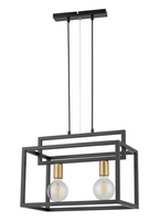 Lampa wisząca loft metalowa czarno-złota Sigma Lighting VIGO 2 32439
