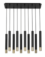 Lampa wisząca tuby sople czarno-złota Sigma Lighting SOPEL GRAND 10 33399