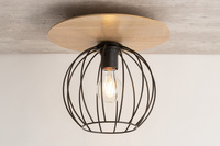 Plafon druciany sklejka dąb czarny Sigma Lighting CYBER 1 koło 32354