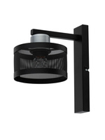 Kinkiet ścienny z abażurem czarno-srebrny Sigma Lighting OFF 1 32144