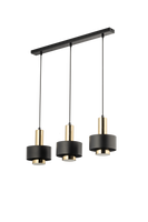 Lampa wisząca metalowa czarno - złota Sigma Lighting RIF LUX 3 40720