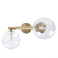 AVOLA kinkiet 2 złoty/transparentny 41485