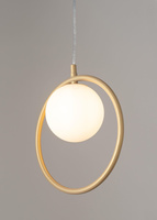 Lampa wisząca ring kula złoto-beżowa Sigma Lighting AQUA 1 33409
