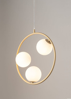 Lampa wisząca ring kula złoto-beżowa Sigma Lighting AQUA 3 33415