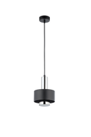 Lampa wisząca metalowa czarno - srebrna Sigma Lighting RIF LUX 1 S 40714
