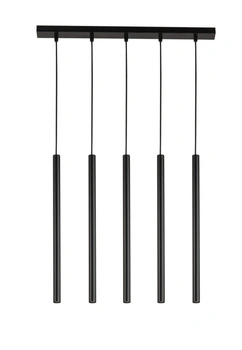 Lampa wisząca rurki sople czarna Sigma Lighting SOPEL 5 PROSTY 33615