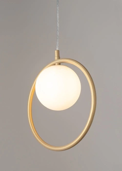 Lampa wisząca ring kula złoto-beżowa Sigma Lighting AQUA 1 33409