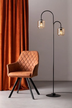 Lampa podłogowa szklana bursztynowa Sigma Lighting SHINE 50255