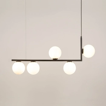 Lampa wisząca mleczne kulki czarna Sigma Lighting ANDY 5 33611