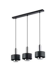 Lampa wisząca metalowa czarno - srebrna Sigma Lighting RIF LUX 3 40716