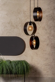 Lampa wisząca koła okręgi czarna Sigma Lighting HAPPY 3 32282