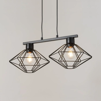 Lampa wisząca druciana diament czarna Sigma Lighting - VARIO 2 40558