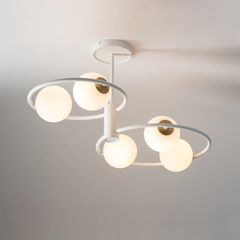 Lampa sufitowa okręgi kule biała Sigma Lighting - AQUA 5 33469