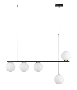 Lampa wisząca mleczne klosze czarna Sigma Lighting SILIA 5 33694