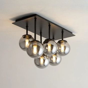 Plafon żyrandol kulki szary Sigma Lighting - TULIA 6 krótki 33500