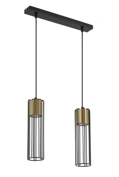 Lampa wisząca druciana tuba złota Sigma Lighting - FOBIA 2 zwis prosty 33452