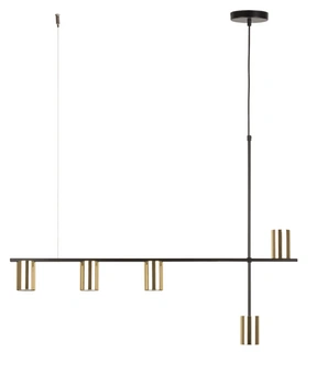 Lampa wisząca mosiądzowana złoto-czarna Sigma Lighting VENDO 5 33693
