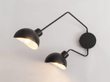 Kinkiet podwójny na wysięgniku czarno-biały Sigma Lighting - ROY 2 32496