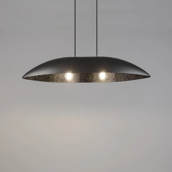 Lampa wisząca z żywicy srebrno-czarna Sigma Lighting Gondola M 40643