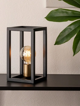 Lampka nocna loftowa czarno-złota Sigma Lighting VIGO 50247