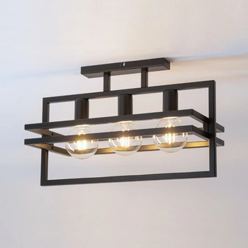 Plafon loftowy metalowy czarny Sigma Lighting - MERCI 3 32406