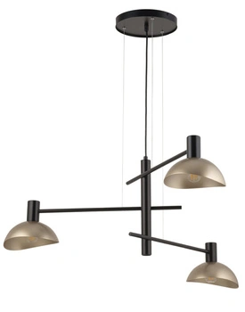 Lampa wisząca metalowa czarno-złota Sigma Lighting ARTIS 3 40567