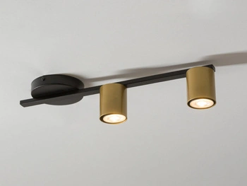 Plafon spot podwójny czarny złoty Sigma Lighting SKY 2 33432