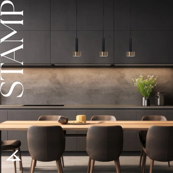 STAMP 3 zwis czarny/złoty szczotkowany 41251	