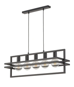 Lampa wisząca industrialna metalowa czarna Sigma Lighting - MERCI 5 32397