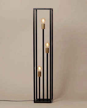 Lampa podłogowa industrialna czarno-złota Sigma Lighting VIGO 50249