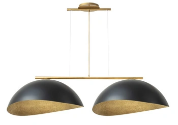 Lampa wisząca Sigma Lighting SOLAR 2 L złota z kloszami czarno-złotymi 40572