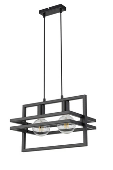 Lampa wisząca industrialna metalowa czarna Sigma Lighting - MERCI 2 32391