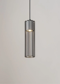 Lampa wisząca druciana tuba srebrna Sigma Lighting Fobia 1 33448