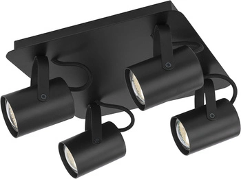 Reflektor sufitowy 4 punktowy czarny Sigma Lighting KAMERA 4 32555