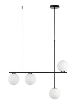 Lampa wisząca mleczne klosze czarna Sigma Lighting SILIA 4 33691