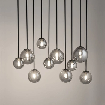 Plafon żyrandol kulki szary Sigma Lighting - TULIA 10 długi 33490